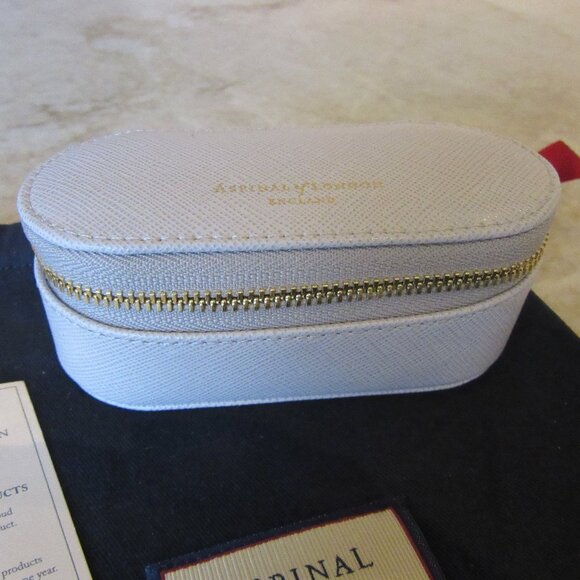 Aspinal of London "Tidy All" Light Grey Saffiano Leather NWOT MSRP $165 - Picture 4 of 10